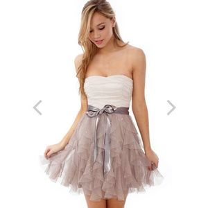 [Teeze Me] Strapless Homecoming/Prom Dress
